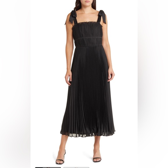 Adelyn Rae Bianca Pleated Organza Midi Dress - Picture 4 of 4